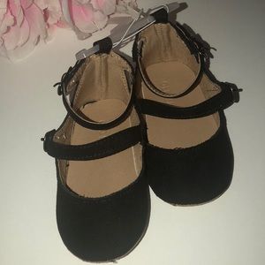 🌸NWT BABY GIRL BLACK SHOES WITH VELCRO CLOSURE